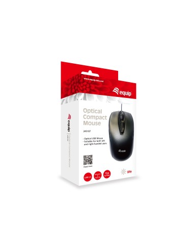 Equip 245107 mouse Ambidestro USB tipo A Ottico 1000 DPI