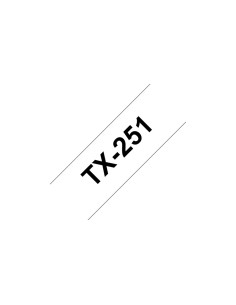 Brother TX-251 nastro per etichettatrice Nero su bianco 2