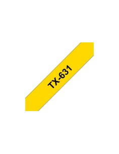 Brother TX-631 nastro per etichettatrice Nero su giallo 2