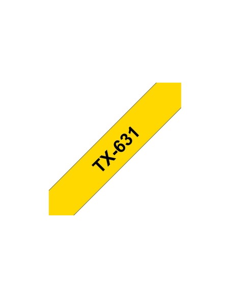 Brother TX-631 nastro per etichettatrice Nero su giallo