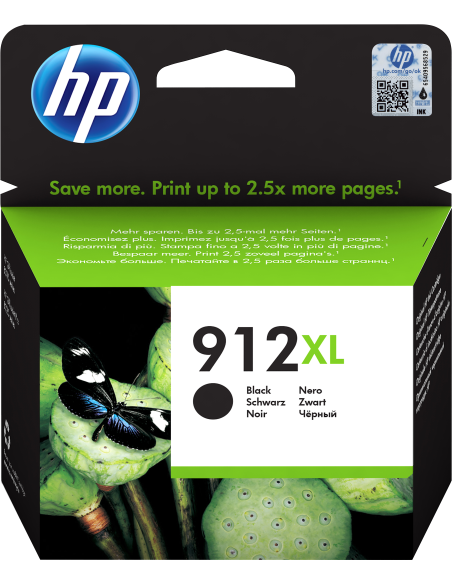 HP Cartuccia di inchiostro nero originale 912XL ad alta capacità