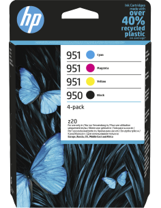 HP Confezione da 4 cartucce di inchiostro originali 950 951, nero, ciano, magenta, giallo