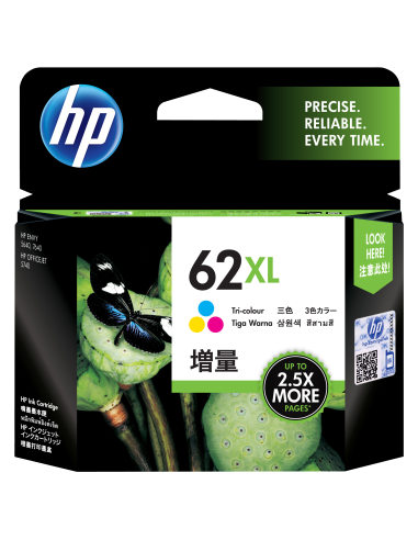 HP Cartuccia originale inchiostro tricromia ad alta capacità 62XL