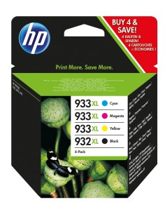 HP 932XL Black 933XL Cyan Magenta Yellow 4-pack Original Ink Cartridges cartuccia d'inchiostro 4 pz Originale Resa elevata (XL)