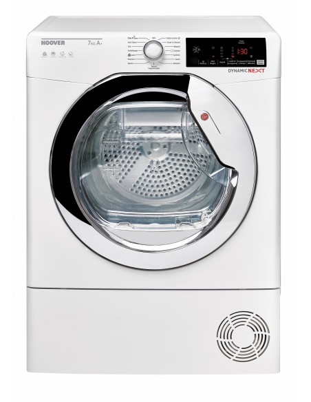 Hoover DXW4 H7A1TCEX-01 asciugatrice Libera installazione Caricamento frontale 7 kg A+ Cromo, Bianco
