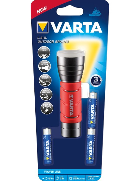 Varta 17627101421 Nero, Rosso Torcia a mano LED