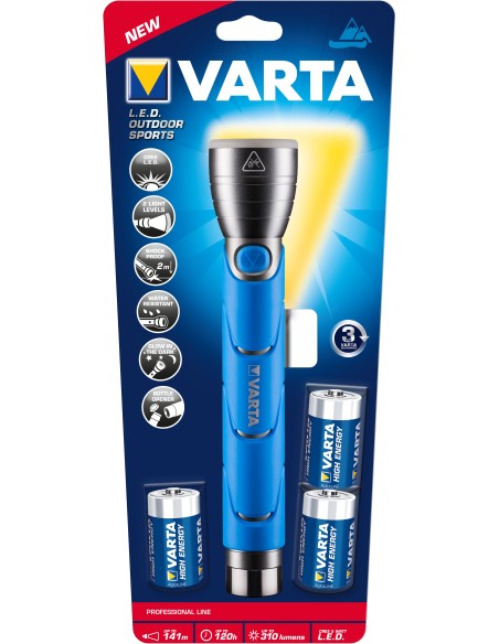 Varta 18629101421 Nero, Blu Torcia a mano LED