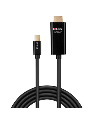 Lindy 40913 cavo e adattatore video 3 m Mini DisplayPort HDMI tipo A (Standard) Nero
