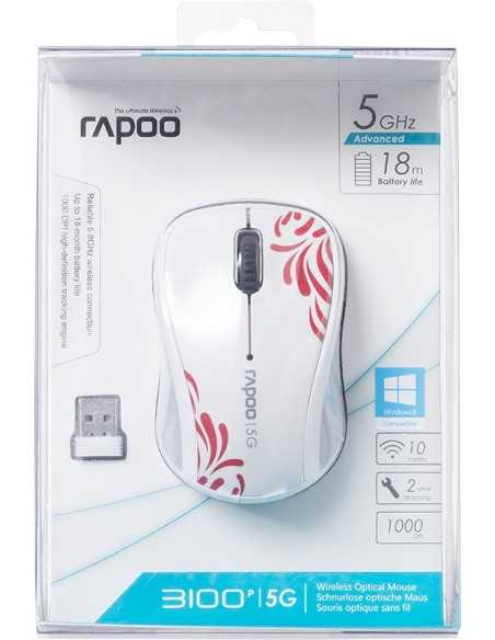 Rapoo 3100P mouse Ambidestro RF Wireless Ottico 1000 DPI