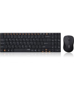Rapoo 9060 – Kit Wireless Tastiera ultrasottile & mouse ottico – Nero – layout Italiano