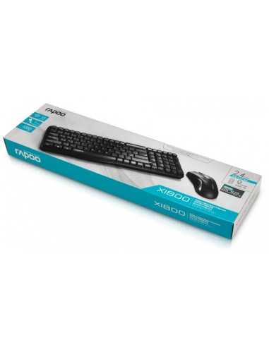 Rapoo X1800 tastiera Mouse incluso RF Wireless Italiano Nero
