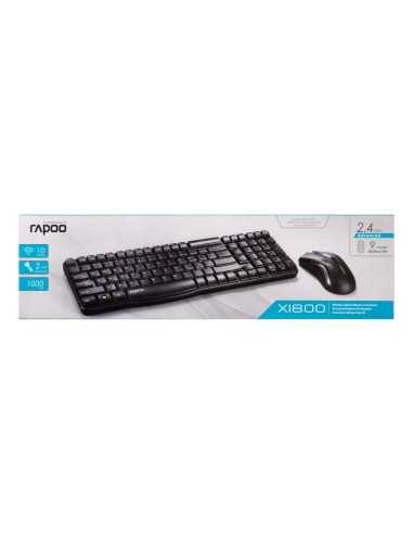 Rapoo X1800 tastiera Mouse incluso RF Wireless Italiano Nero