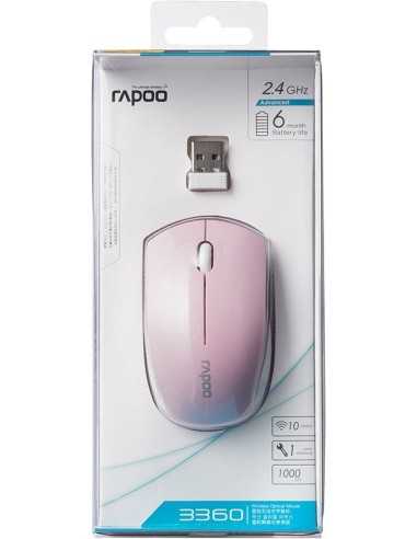 Rapoo 3360 Mini Mouse wireless ottico 1000DPI – rosa