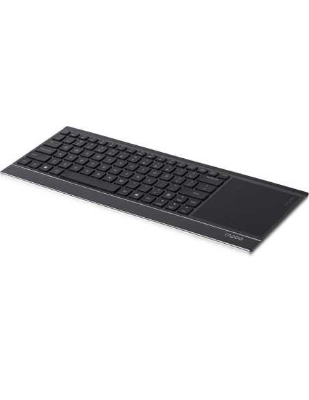 Rapoo E9090P – Tastiera wireless illuminata con Touchpad a induzione – nero - italiano