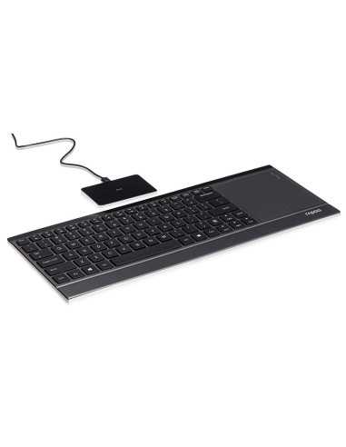 Rapoo E9090P – Tastiera wireless illuminata con Touchpad a induzione – nero - italiano