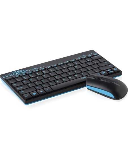 Rapoo 8000 tastiera Mouse incluso RF Wireless Italiano Nero, Blu