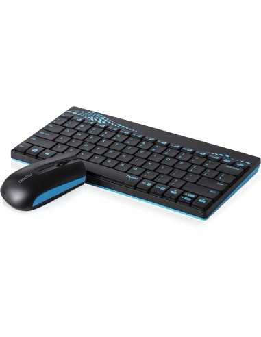 Rapoo 8000 tastiera Mouse incluso RF Wireless Italiano Nero, Blu