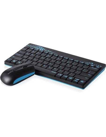 Rapoo 8000 tastiera Mouse incluso RF Wireless Italiano Nero, Blu