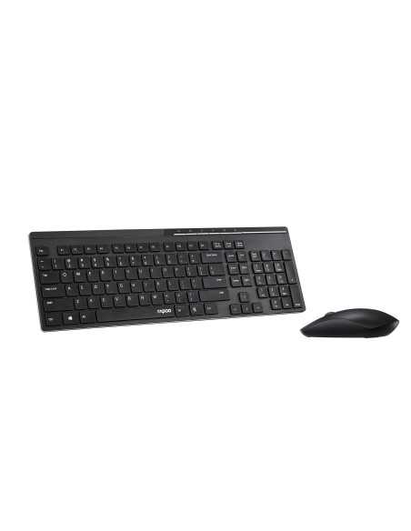 Rapoo X8100 Tastiera multimediale wireless e Mouse ottico – italiano - nero