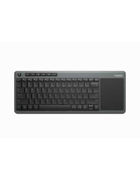 Rapoo K2600 Tastiera Wireless Multimedia con Touchpad per Smart TV - layout italiano grigio