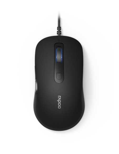 Rapoo N3610 – Mouse ottico con cavo USB, 1000 DPI – Mano destra - nero