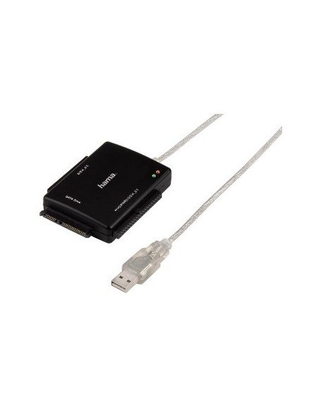 Hama Convertitore per Hard Disk "AA25" USB 2.0 IDE-SATA 2,5-3,5-5,25", supporta ATA ATAPO-66 V1.0, nero