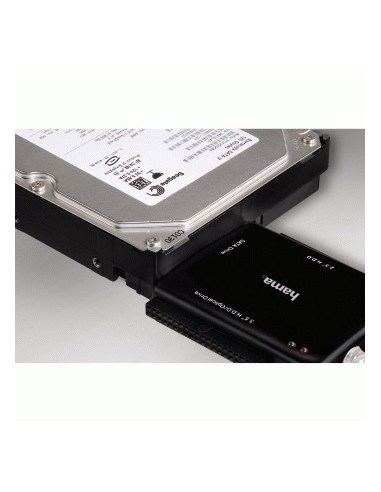 Hama Convertitore per Hard Disk "AA25" USB 2.0 IDE-SATA 2,5-3,5-5,25", supporta ATA ATAPO-66 V1.0, nero
