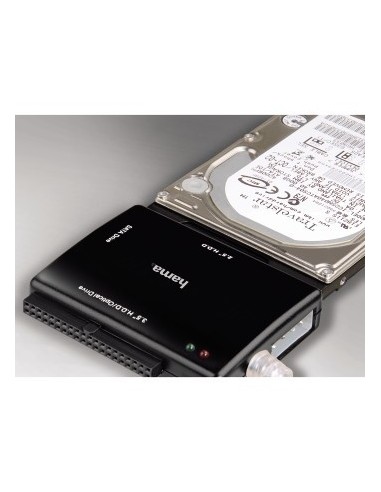 Hama Convertitore per Hard Disk "AA25" USB 2.0 IDE-SATA 2,5-3,5-5,25", supporta ATA ATAPO-66 V1.0, nero