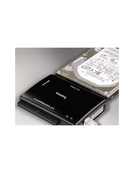 Hama Convertitore per Hard Disk "AA25" USB 2.0 IDE-SATA 2,5-3,5-5,25", supporta ATA ATAPO-66 V1.0, nero