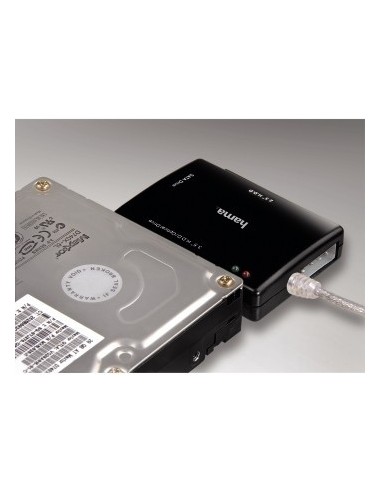 Hama Convertitore per Hard Disk "AA25" USB 2.0 IDE-SATA 2,5-3,5-5,25", supporta ATA ATAPO-66 V1.0, nero