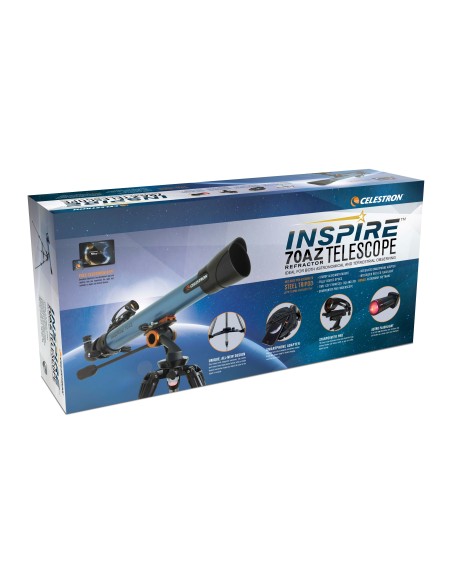 Celestron Inspire 70AZ Rifrattore 35x Nero, Blu