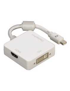 Hama mini DisplayPort - DVI DisplayPort HDMI Bianco