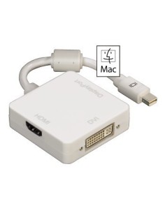 Hama mini DisplayPort - DVI DisplayPort HDMI Bianco 2