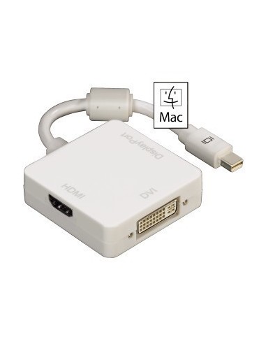 Hama mini DisplayPort - DVI DisplayPort HDMI Bianco