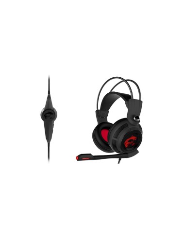 MSI DS502 GAMING HEADSET cuffia e auricolare Cablato A Padiglione Giocare Nero, Rosso