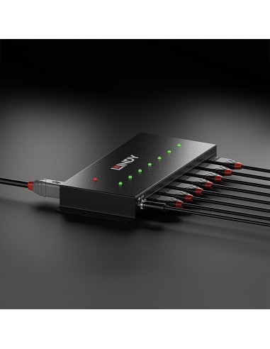 Lindy 43128 hub di interfaccia 5000 Mbit s Nero