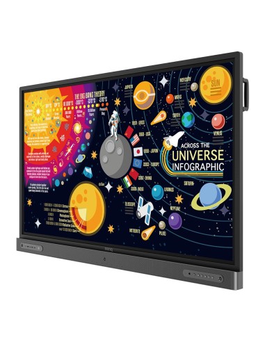 BenQ RP6502 Pannello piatto interattivo 165,1 cm (65") LED 350 cd m² 4K Ultra HD Nero Touch screen Processore integrato Android