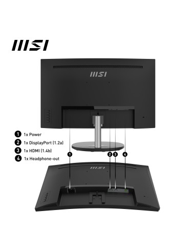 MSI Pro MP241CA Monitor PC 59,9 cm (23.6") 1920 x 1080 Pixel Full HD Nero