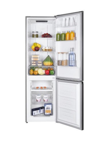 Candy CCH1T518EX frigorifero con congelatore Libera installazione 253 L E Platino, Acciaio inossidabile