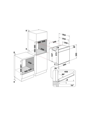 Whirlpool OAKZ9 156 P IX 73 L A Acciaio inossidabile