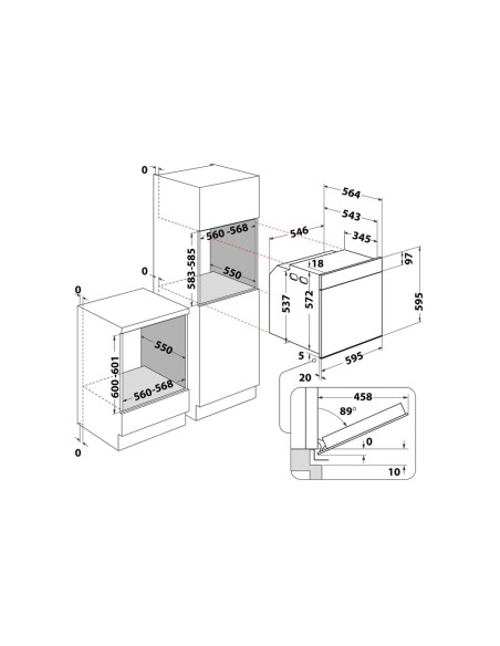 Whirlpool OAKZ9 156 P IX 73 L A Acciaio inossidabile