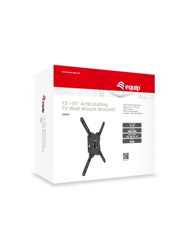 Equip 650405 Supporto TV a parete 139,7 cm (55") Nero