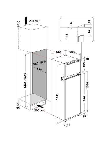 Hotpoint BDFS 2421 frigorifero con congelatore Da incasso 218 L F Bianco