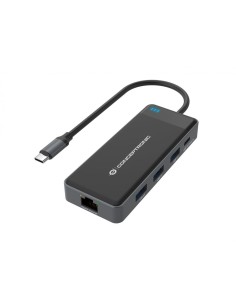 Conceptronic DONN14G replicatore di porte e docking station per notebook Cablato USB 3.2 Gen 1 (3.1 Gen 1) Type-C Grigio