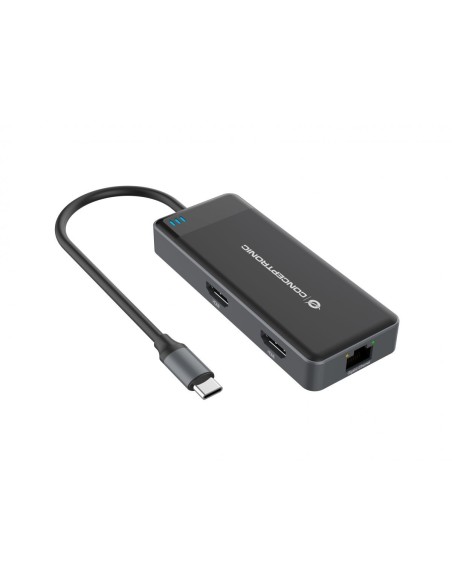 Conceptronic DONN14G replicatore di porte e docking station per notebook Cablato USB 3.2 Gen 1 (3.1 Gen 1) Type-C Grigio