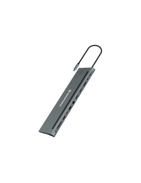 Conceptronic DONN17G replicatore di porte e docking station per notebook Cablato USB 3.2 Gen 1 (3.1 Gen 1) Type-C Grigio