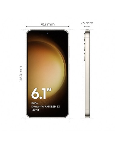 Samsung Galaxy S23 Display 6.1'' Dynamic AMOLED 2X, Fotocamera 50MP, RAM 8GB, 128GB, 3.900 mAh, Cream