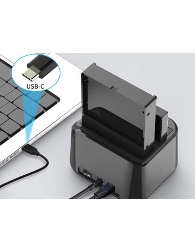 Conceptronic DONN12B docking station per unità di archiviazione USB 3.2 Gen 1 (3.1 Gen 1) Type-B Nero
