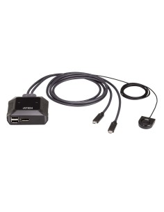 ATEN Switch KVM DisplayPort 4K USB-C a 2 porte con selettore di porte remoto