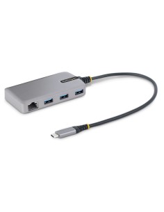 StarTech.com Hub USB-C con Etherenet a 3 porte - 3x porte USB-A, Gigabit Ethernet RJ45, USB 3.0 5Gbps, alimentazione tramite